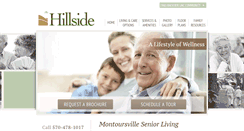 Desktop Screenshot of hillsideseniorliving.com